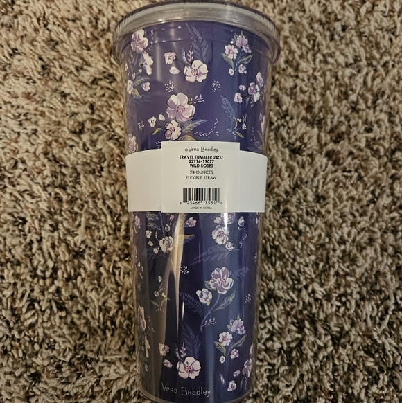 Vera Bradley Wild Roses Tumbler NWT - Picture 5 of 10